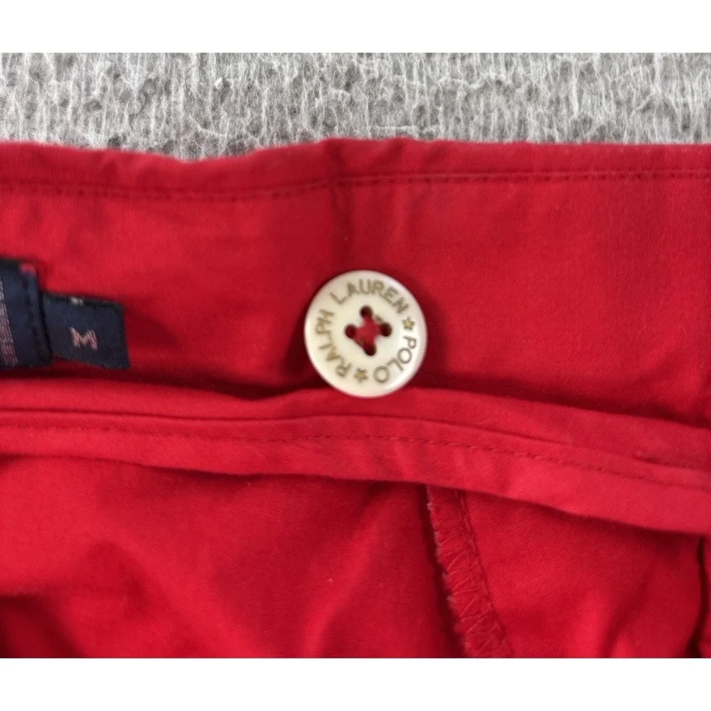 Vintage Polo Ralph Lauren Snow Pants Size‎ Medium x34.5 Red Cotton Down Filled